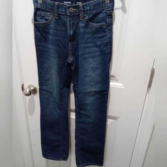 Old Navy Boys Straight Leg Blue Jeans Size 12 - Picture 2 of 9